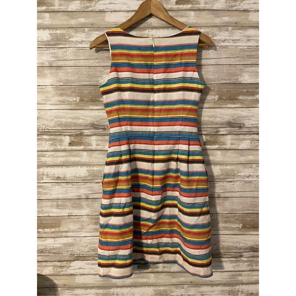 Tommy Hilfiger Sleeveless Striped Dress Size 2 A Line Colorful Above The Knee - Picture 5 of 6